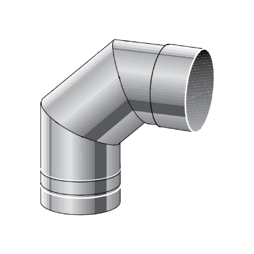 Edelstahlschornstein - Bogen starr 87° - einwandig - Raab EW-FU
