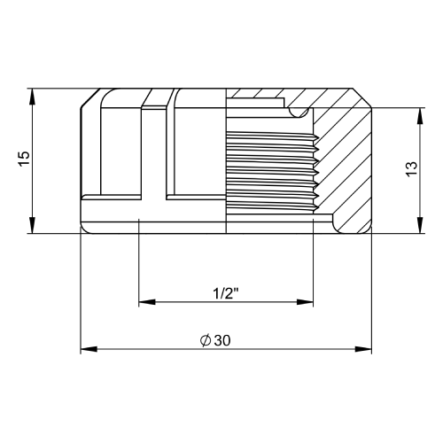 Edelstahlschornstein - Verschlusskappe für Kondensatablauf 1/2“ (bis 200°C) - einwandig - Jeremias EW-FU