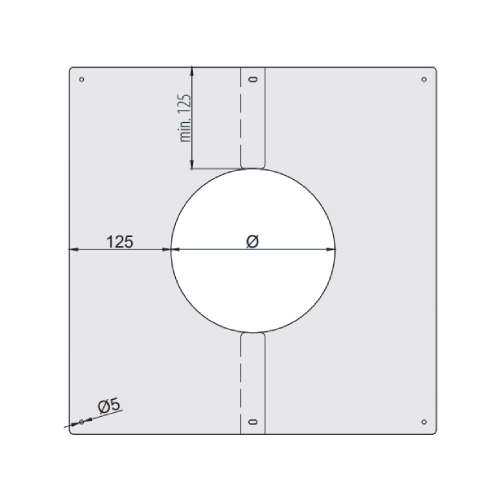 Edelstahlschornstein - Zweiteilige Blende 45° - doppelwandig - eka complex D