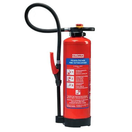 Feuerlöscher Gloria WKL 6 PRO mit Wandhalter