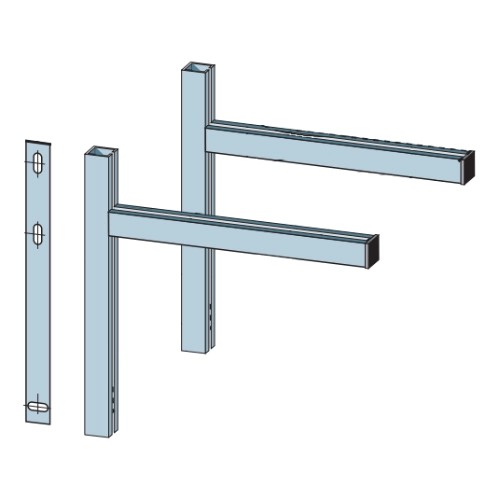 Edelstahlschornstein - Wandkonsole Typ 1120 - doppelwandig - Raab DW-Systeme