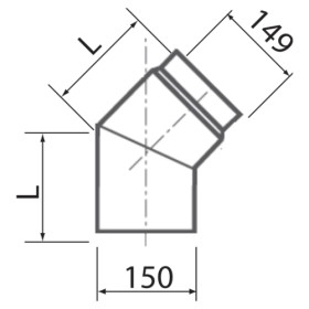 Kaminzubehör Olsberg - Bogen mit Reinigungsdeckel 150 mm für Abgasanschluss hinten, oben