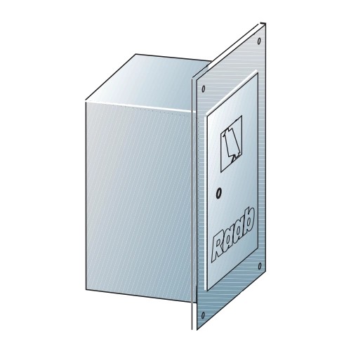 Edelstahlschornstein - Kamintür 150 mm x 300 mm mit Verlängerung 150 mm - einwandig - Raab EW-FU