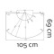 Kaminzubehör Morsoe - Glasvorlegeplatte 6 mm, 105 x 69 cm - 6100 / 6800