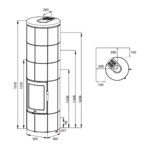 Kaminofen Lotus Maestro 3 | 6,7 kW Speicherofen