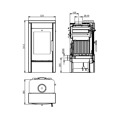 Kaminofen Haas und Sohn AQUA RIVA II easy 8 kW wasserführend