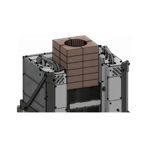 Kaminzubehör Cera Design - Wärmespeicherstein für KLC Rauchrohranschluss (oben)