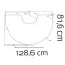 Kaminzubehör Morsoe - Glasvorlegeplatte 6 mm, 128,6 x 81,6 cm - 7900 / 7800
