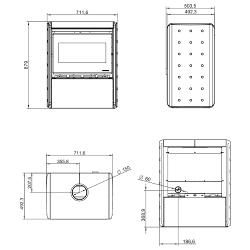 Kaminofen Palazzetti Sahara 70 | 9 kW