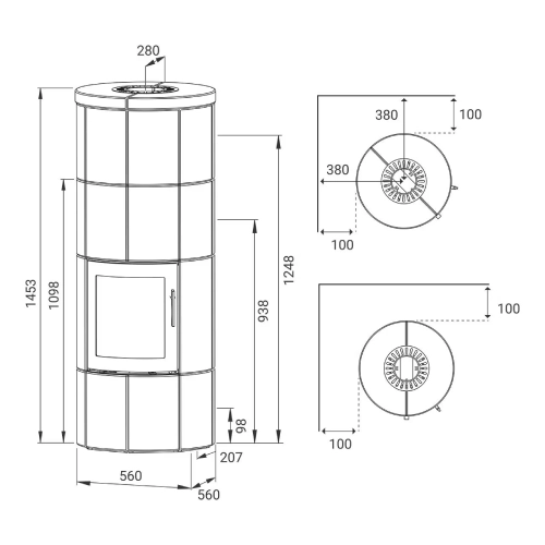 Kaminofen Lotus M2 | 6 kW Speicherofen