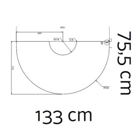 Kaminzubehör Morsoe - Glasvorlegeplatte 6 mm, 133 x 75,5 cm - 7400 / 7300