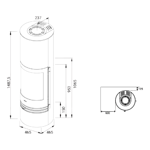 Kaminofen Lotus Orbis 3 | 5 kW