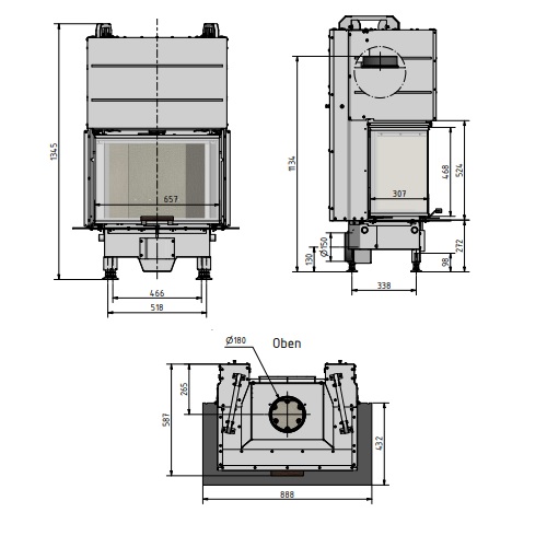 Kamineinsatz Cera Design Linea KLC 7 kW