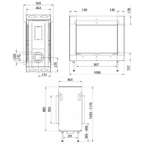 Gaskamin Leda ENCANTO 83 DS