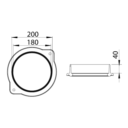 Kaminzubehör Leda - Heizgasstutzen Ø 200 mm