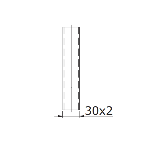 Edelstahlschornstein - Verlängerungsrohr 30 x 30 mm für DWECO20 L = 500 mm - doppelwandig - Jeremias DW-BLACK