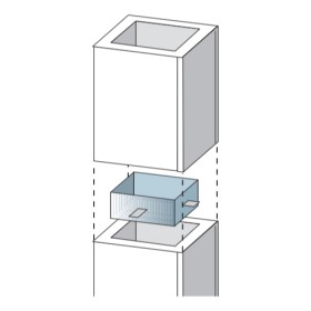 Leichtbauschornstein - Edelstahl-Verbinder (für das Kürzen eines Schachtelements) - Raab L90