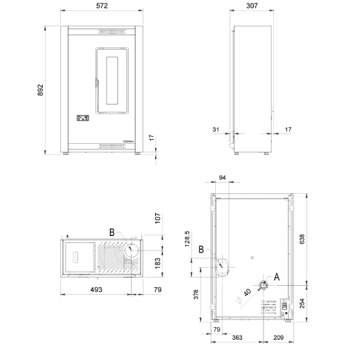 Pelletofen La Nordica Extraflame Luisella 5.0 | 5,1 kW