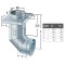 Edelstahlschornstein - Bogen 87° drehbar LAS - doppelwandig - Raab DW-Alkon