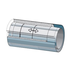 Edelstahlschornstein - Ausgleichselement 200-350 mm - doppelwandig - Raab DW-Alkon