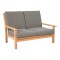 Gartenmöbel Lesli Living Loungebank Teak 130cm inkl. Kissen