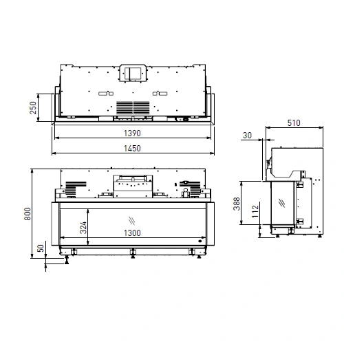 Elektrokamin DRU Virtuo 130/3 Evolve