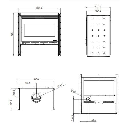 Kaminofen Palazzetti Sahara 80 | 12,4 kW