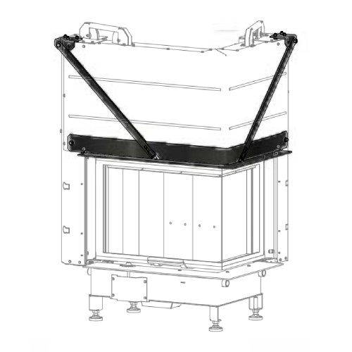 Kaminzubehör Cera Design - Tragrahmen für Kamineinsatz KLR (Traglast max. 250 kg)