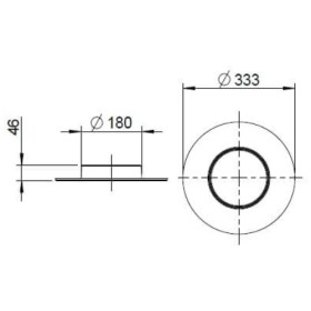 Kaminzubehör Leda - Guss-Heizgasstutzen Ø 180 mm