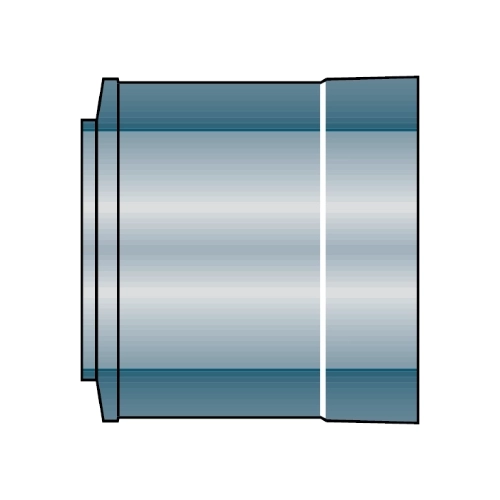 Edelstahlschornstein - Anschluss mit Doppelwandfutter - doppelwandig - Raab DW-Alkon