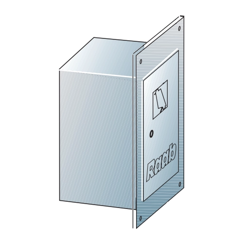 Edelstahlschornstein - Kamintür 140 mm x 200 mm mit Verlängerung 250 mm - einwandig - Raab EW-FU