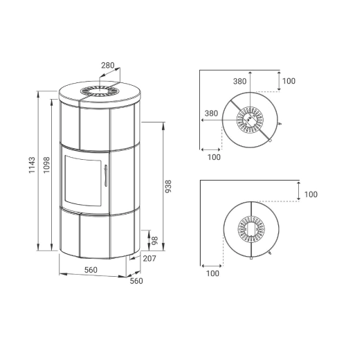 Kaminofen Lotus M1 | 6 kW Speicherofen