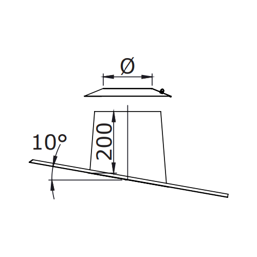 Edelstahlschornstein - Dachdurchführung 5-15° mit Elastomerrand schwarz und Wetterkragen - doppelwandig - Jeremias DW-BLACK