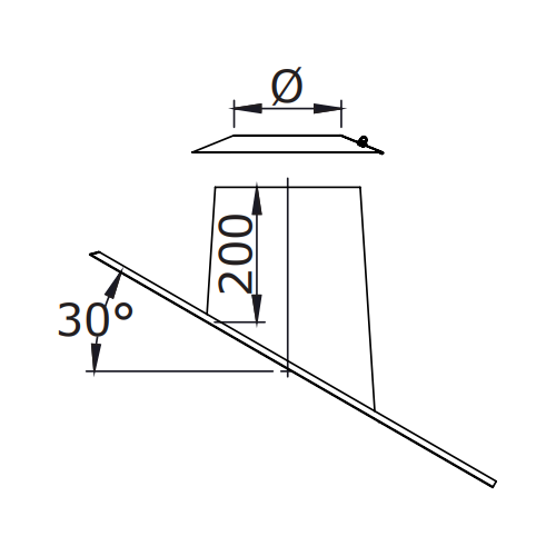 Edelstahlschornstein - Dachdurchführung 26-35° mit Elastomerrand schwarz und Wetterkragen - doppelwandig - Jeremias DW-BLACK