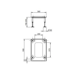 Kaminzubehör Leda - Traglager T2 für DIAMANT H10 / JUWEL H1 / RUBIN K18