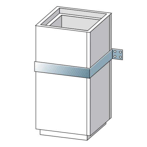 Leichtbauschornstein - System-Wandhalter aus Edelstahl - Raab L90