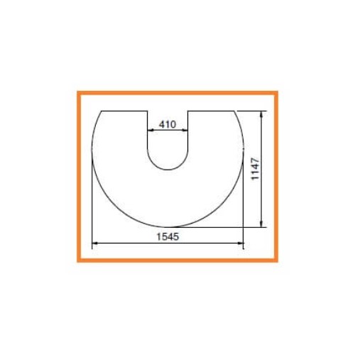 Kaminzubehör Cera Design - Glasvorlegeplatte 6 mm (passend zu drehteller) für Prego und Rondotherm