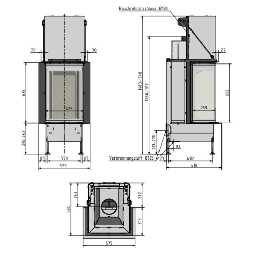 Kamineinsatz Cera Design Linea KL1 6 kW