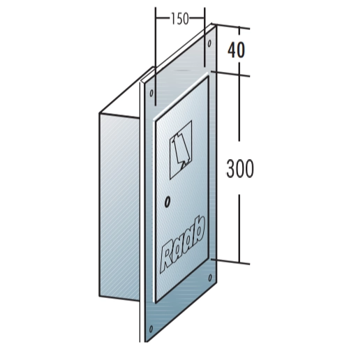 Leichtbauschornstein - Edelstahltür für LB Schacht L90, 150x300 mm - Raab L90