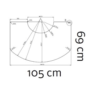 Kaminzubehör Morsoe - Glasvorlegeplatte 6 mm, 105 x 69 cm - 6100 / 6800