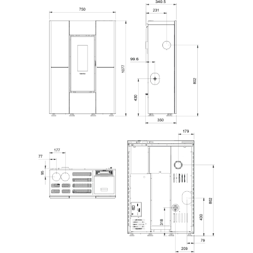 Pelletofen La Nordica Extraflame Marilena Plus Petra 5.0 | 8 kW