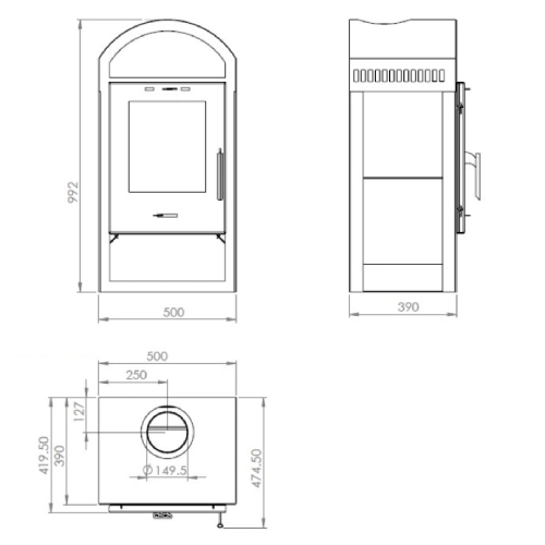 Kaminofen Justus Vegas V 6 kW