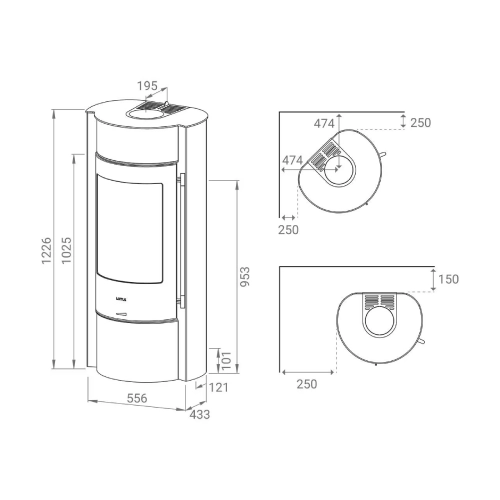 Kaminofen Lotus Prestige MST 5 kW Speicherofen