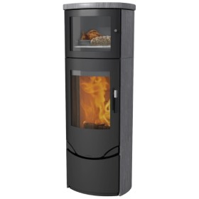 Kaminofen Lotus Prio 7M Indian Night 6 kW mit Backfach