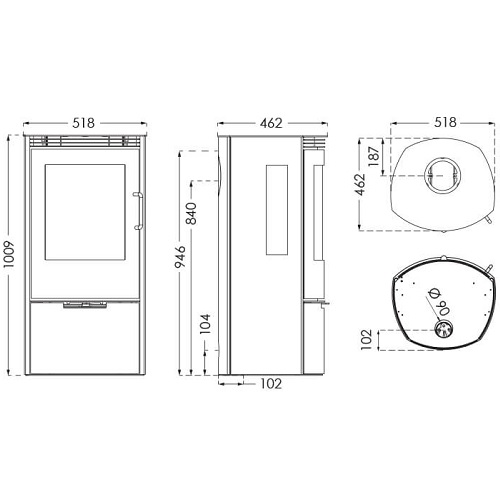 Kaminofen TermaTech TT10G 6 kW