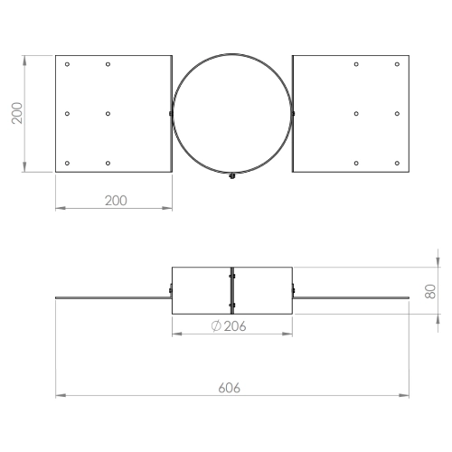 LAS-Schornstein - Dachunterstützung Ø200 mm - DRU LAS ES-E 200/150/100