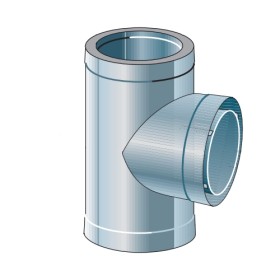 Edelstahlschornstein - Bogen 87° mit Stützfuss - doppelwandig - Raab DW-Alkon
