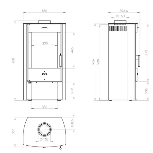 Kaminofen Fireplace Tuvalu 6 kW