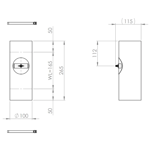 LAS-Schornstein - Inspektionselement für Flexrohr, L = 266 mm, Ø100 mm - DRU LAS ES-I 150/100