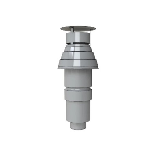 LAS-Schornstein - Mündungsabschluss, unlackiert, nur für C91 Installation Ø150/100 mm - DRU LAS ES-I 150/100